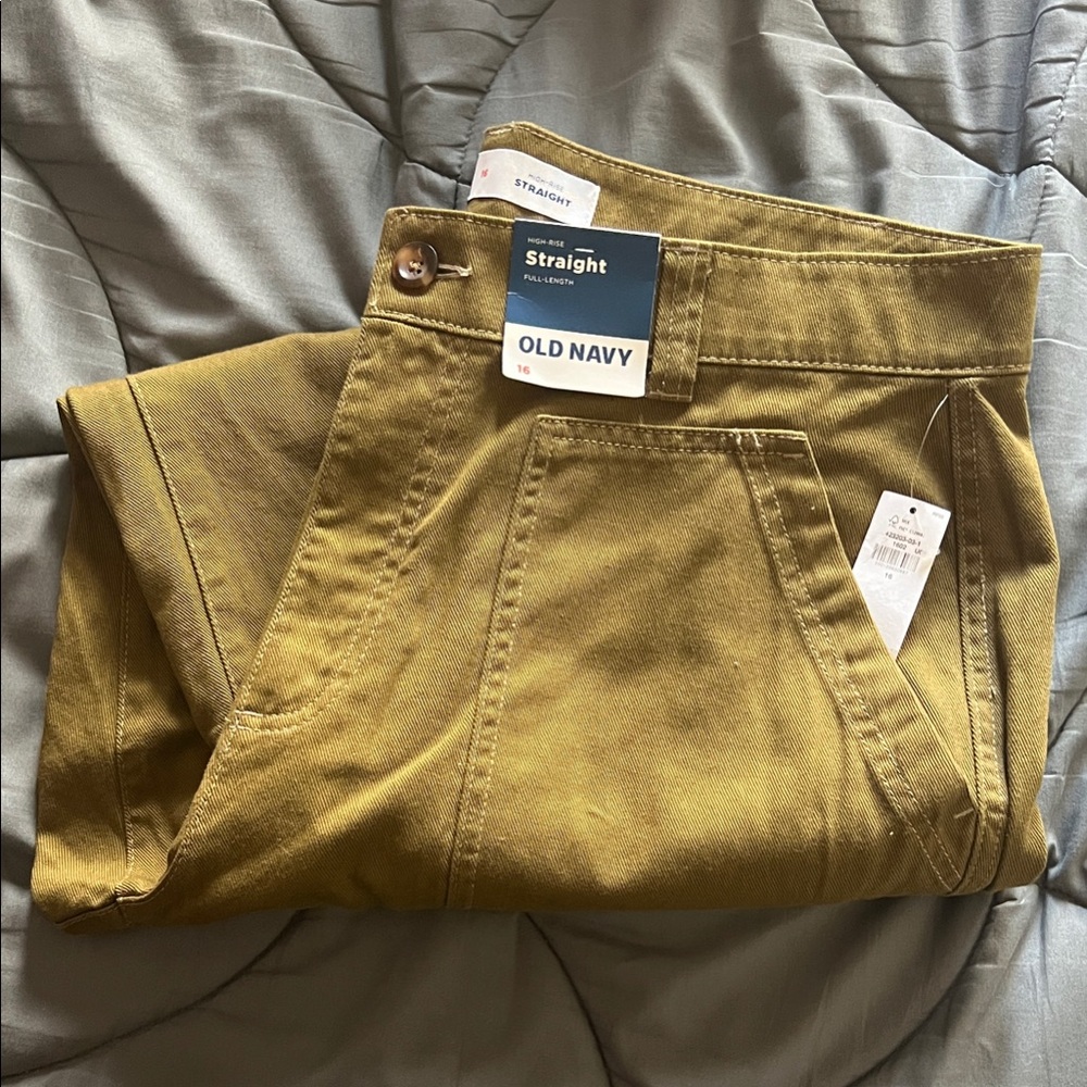 Old Navy Army Green Straight Pants